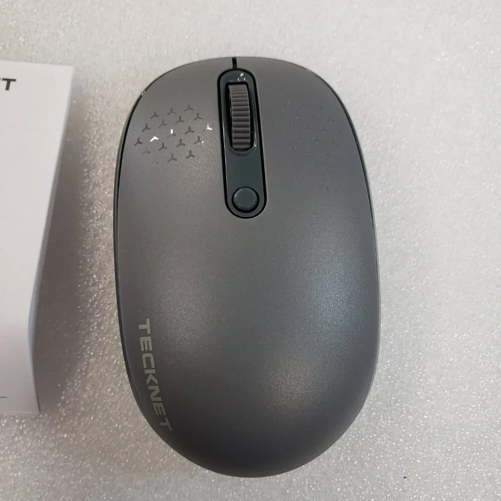 TECKNET Wireless Mouse for Laptop, 2.4GHz USB Mini Cordless Small Gray TK-MS006